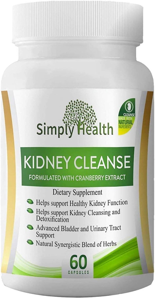 Nettoyer le rein et détox supplément de santé avec extrait de canneberge biologique soutient la santé du rein, de la vésicule et de l'urine - désintoxication naturelle pour les hommes et les femmes - GMP certifié, 60 capsules Veggie