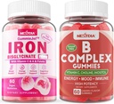 Gommies complexes de vitamine B et gommies remplies de fer 26mg