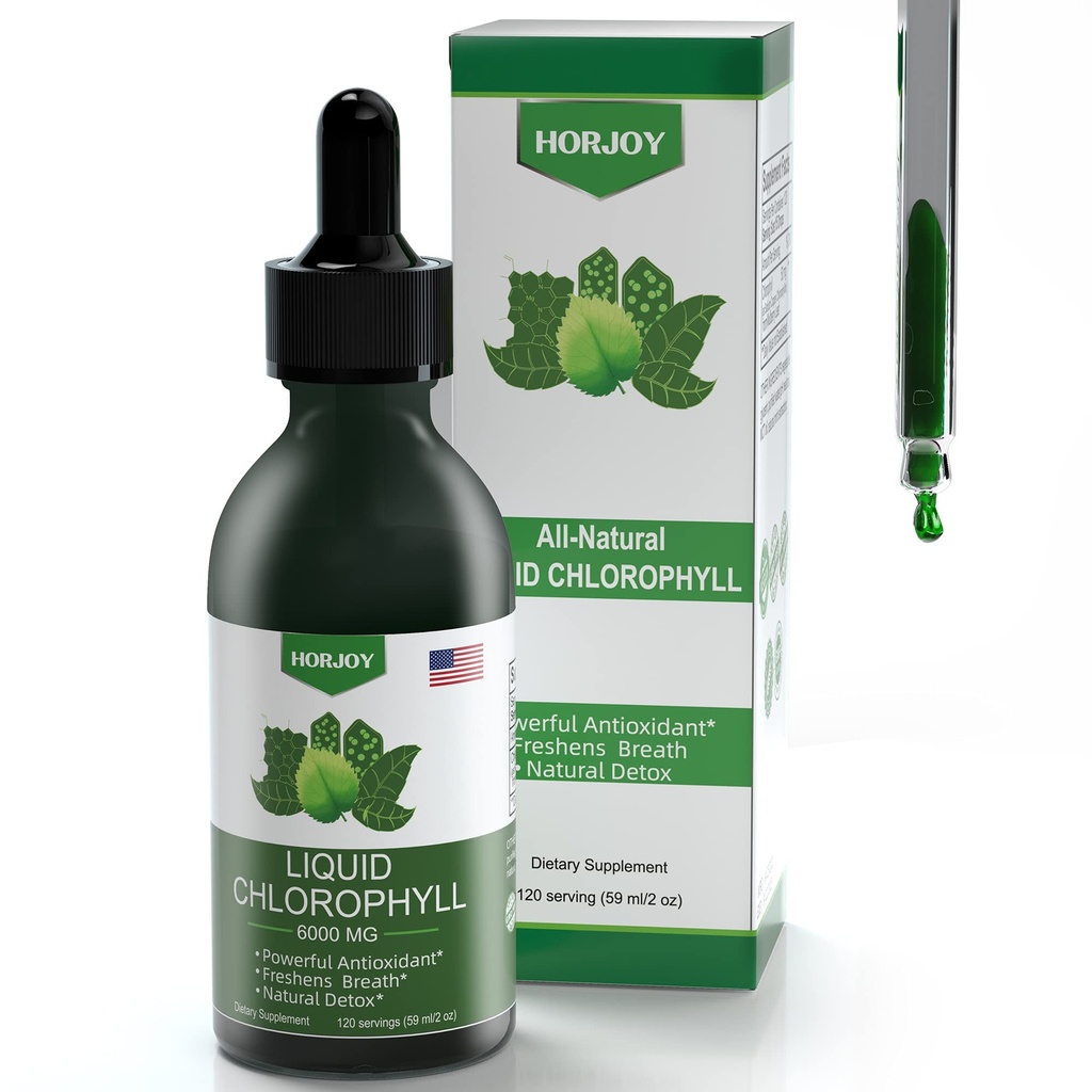 Chlorofyl Liquid Drops - 100% Natural Energy Booster and Immune Support - Internal Deodorant and Detox - Altitude Succe Relief - Fast Absorptie, Vegan & Non-GMO - 120 Servings (Pack of 1)