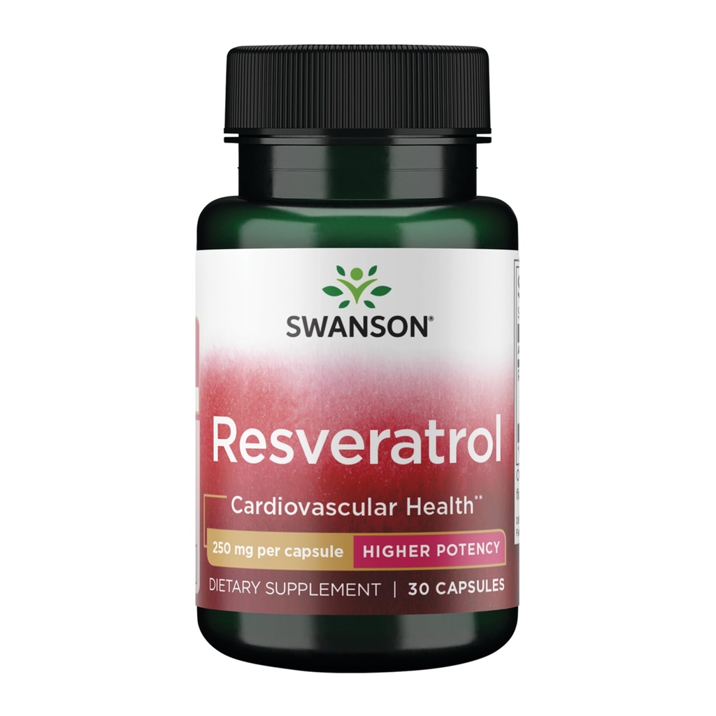 Swanson Resveratrol - Hogere Potentie 250 Milligram 30 Capsules(1 Pack)