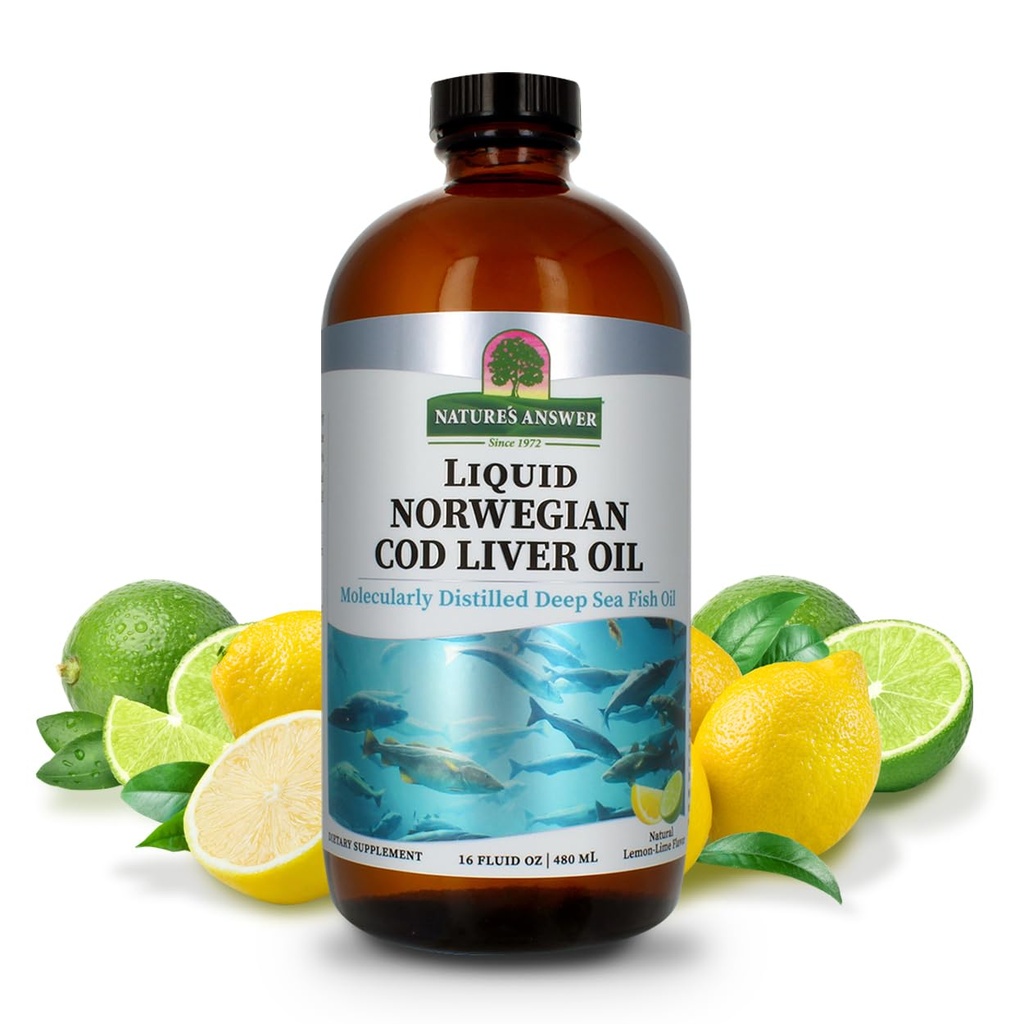 Nature's Answer Cod Liver Oil Liquid Supplement, 16-fluid Ounces 