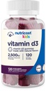 Nutricost Kids Vitamine D3 Gummies 2.500 IE (62.5mcg), 120 Gummies - gemengde Berry smaak