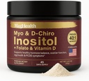 Inositolpoeder - Myo & D-Chiro Inositol + Folaat en vitamine D - 40:1 Ratio - 45 dagen levering - Regelmatige Menstruele en Vruchtbaarheid Ondersteuning