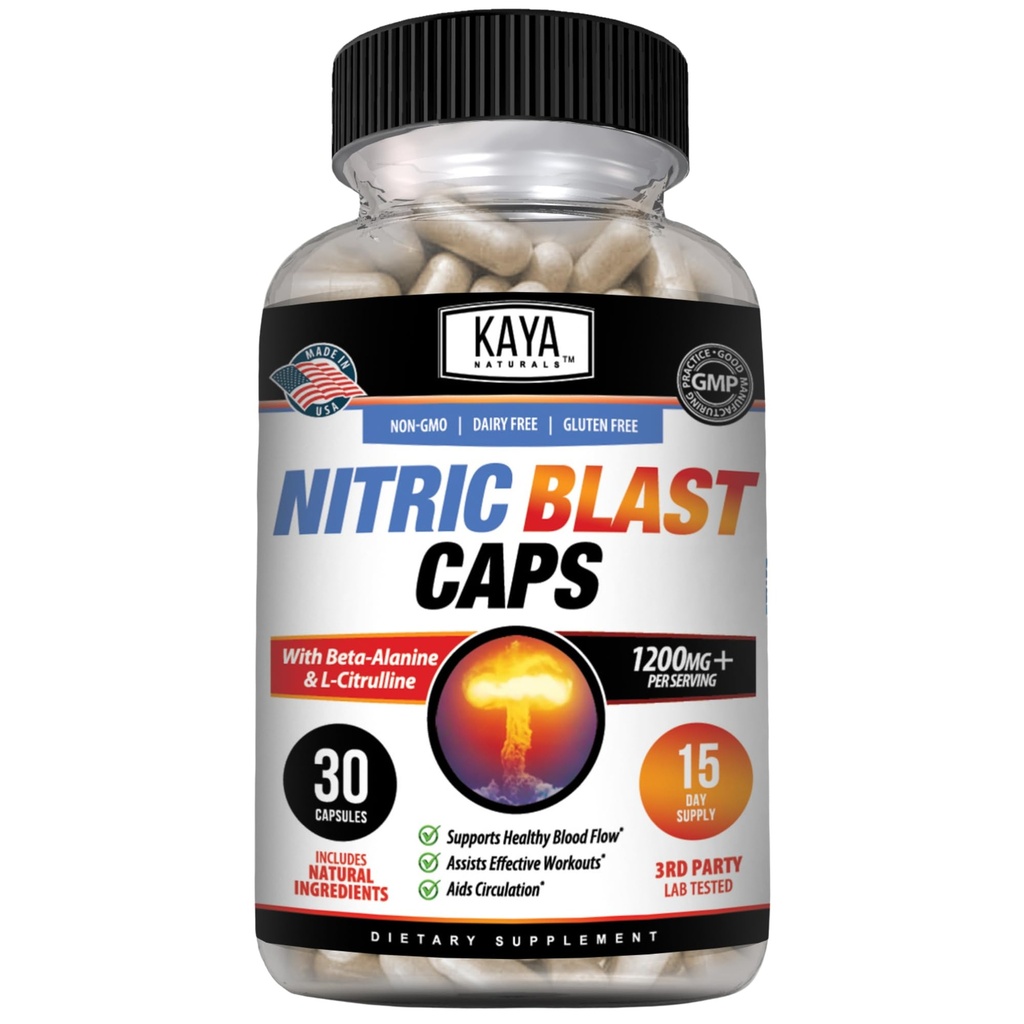 Kaya Naturals - Nitric Blast Potent All-Natural Herbal Supplement for Maximum Health Benefits 