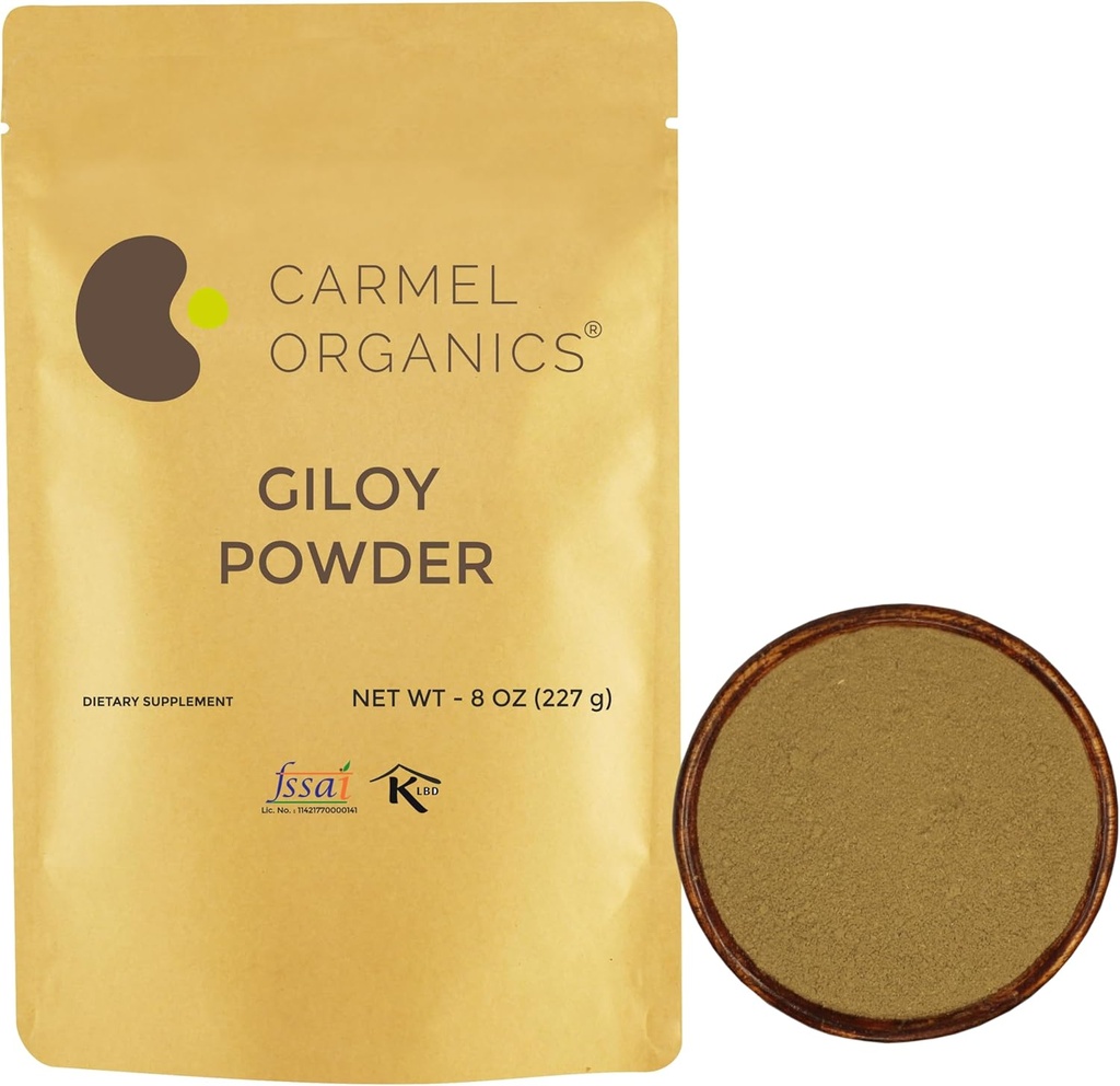 CARMEL ORGANIQUES Giloy Stem poudre (8 once ou 0.5 LBS (paquet de 1))