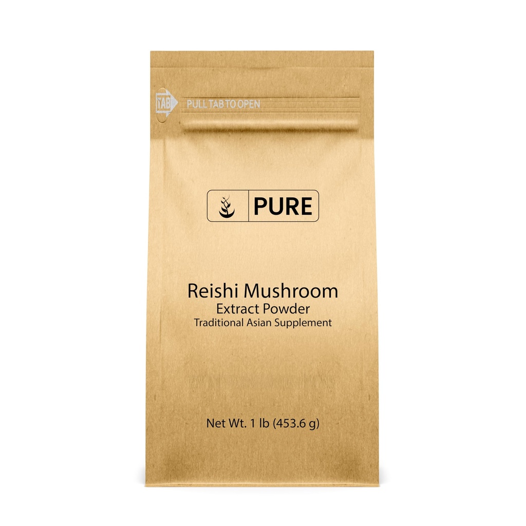 PURE ORIGINAL INGRÉDIENTS Reishi Champignon (1lb) Lingzhi, Supplément traditionnel, Non-OGM, Vérifié en laboratoire