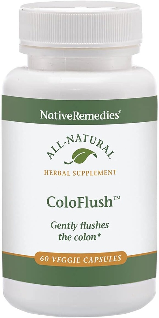 Native Remedies Coloflush - Alle natuurlijke kruidensupplement voor zacht blozen van de Colon - Ondersteunt gezonde werking van het spijsverteringssysteem - 60 Veggie Caps