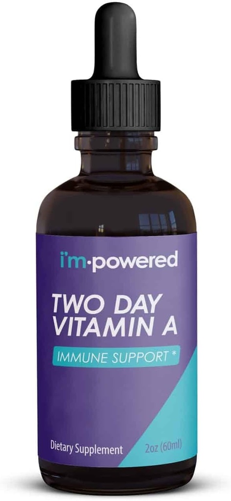 Je suis alimenté deux jours vitamine A - 2 oz vitamine naturelle A gouttes 400 000 UI par portion (3 ml), soutient la santé immunitaire
