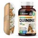 BIO KRAUTER Quinine pour les crampes des jambes Capsules 500 mg - 100 Compte - Cinchona Bark Poudre - Quinine Capsules - Vegan, Pas de remplissage