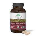 ORGANISCHE INDIA Psyllium Husk Capsules - Fiber Supplement, gezonde eliminatie - Veganistisch, Keto vriendelijk, Glutenvrij, USDA Certified Organic, Non-GMO, Oplosbare & Onoplosbaar Vezel Bron - 180 Tel.