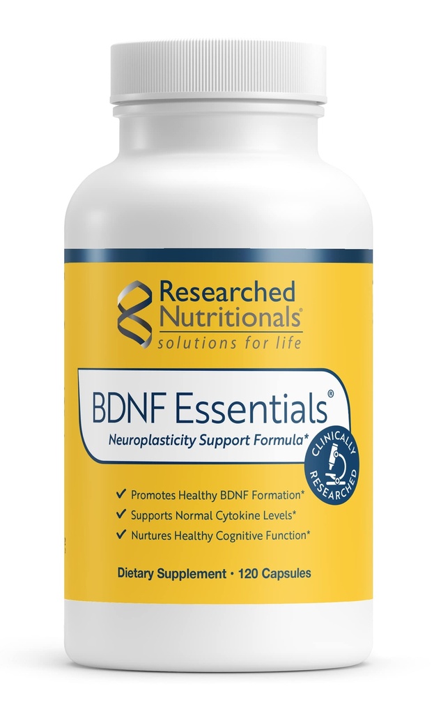Researched Nutritionals BDNF Essentials Brain Supplement, 120 Capsules