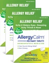 Boiron AllergieCalm tabletten 180 Tellen, Verlossing van Allergieën en Hay Koorts Symptomen van niezen, Runny Neus, en jeukende ogen of keel, Allergie Kalme Tabs (voormalig RhinAllergie) (Pack van 3 60ct dozen)