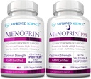 Goedgekeurde Science Menoprin - Menopauze Ondersteuning - Protykin, Black Cohosh - 1 Bottle Menoprin Day + 1 Bottle Menoprin PM - Vegan