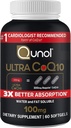 Qunol Ultra CoQ10 100mg 3X Mieux Absorption L'eau brevetée et le supplément naturel soluble de graisse forme Coenzyme Q10 Antioxydant pour packs de santé cardiaque Softgels, 120 Compte