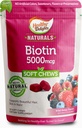 Gezonde Delights Naturals, Biotin Zachte Kauwen, Ondersteunt Lustrous Haar, Glowing Skin & Strong Nails, Delicious Wild Berry Flavor, 30 Tellen