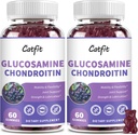 Catfit Glucosamine Chondroitin Gummies, Extra sterkte Joint Health Support Supplement met MSM & Vlierbes, Antioxidant Immune Support Supplement voor Volwassenen Mannen & Vrouwen (2 Pack)
