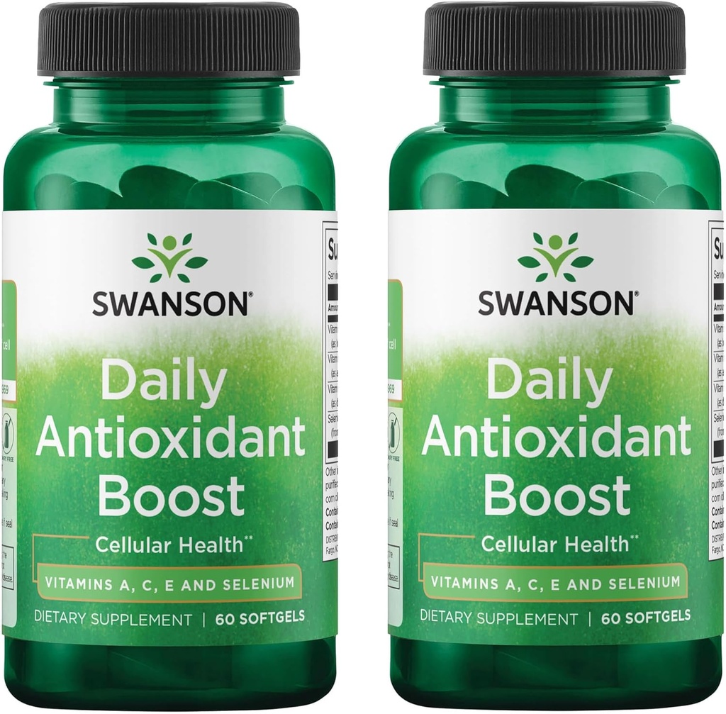 Swanson Vitamins A C E & Selenium - Bevordert Cellular Health & Immune Support - Ondersteunt natuurlijke defensieve voeding - (60 Softgels) (2 Pack)