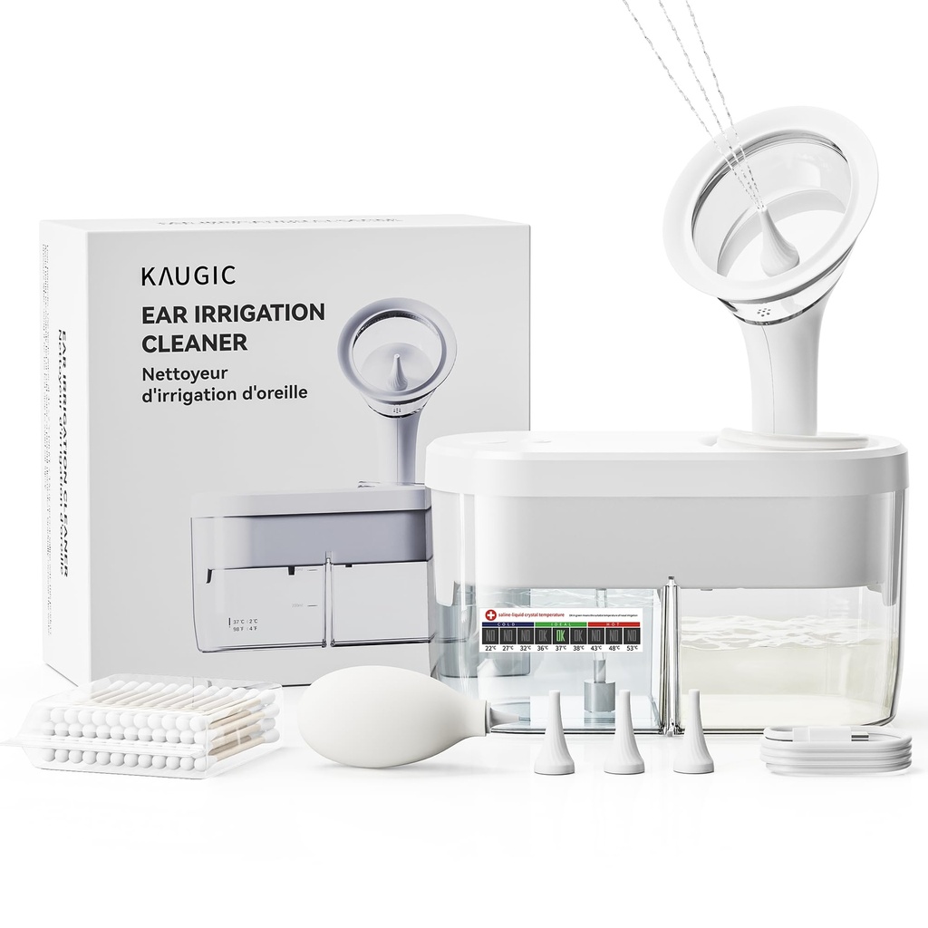 Elektrische oorwas verwijderen Kit - water aangedreven oor irrigatiesysteem met rioolverzameling, 4 schone modus, veilige & effectieve, 3 oor tips voor volwassenen