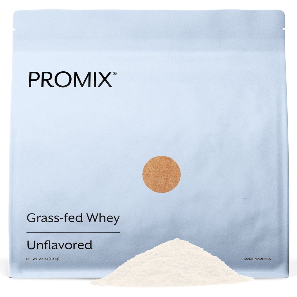 ProMix Nutrition Whey Protein Powder, Unflavored - Grass-Fed - Post Workout Fitness & Nutrition Shakes, Smoothies, Bakken & Cooking Recepten - Glutenvrij & Keto-Friendly - 2.5 Pond (verpakking 1)