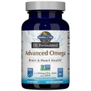 Garden of Life Dr. Formulated Advanced Omega Fish Oil - Citroen, 1,290mg EPA, DHA + DPA in Triglyceride Form, Single Source Omega 3 Supplement voor Ultimate Brain & Heart Health, Non-GMO, 60 Softgels