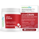 NatureCity AloëCran - Pure Aloë Vera Blend met Cranberry Powder Supplement - Suikervrije Fiber Combo Mix voor de spijsvertering en urine gezondheid - Gut & Metabole Health Support - 30 dagen van levering