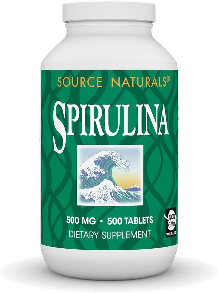 Source Naturals Spiruline - pour le support du système immunitaire - 500 comprimés