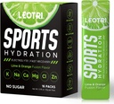 Suikervrij Electrolyte Poeder Paketten - Sport Hydration Drink Mix Supplement, Keto Vriendelijk met 6 Key Elektrolyten, rijk aan vitamine B en C, 1000mg BCAA - Geen suiker, 16 Sticks, Lime & Orange smaak