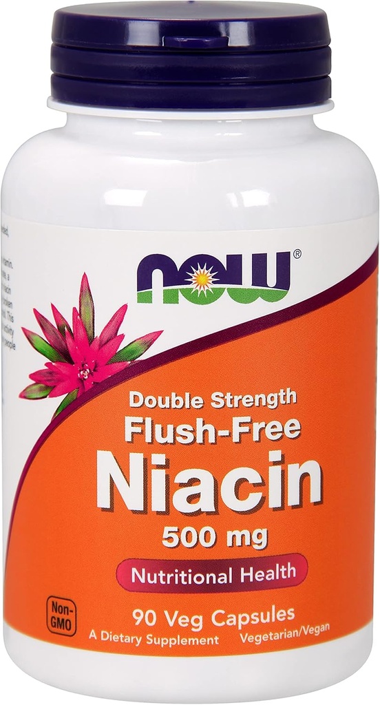 Maintenant, les aliments flush libre Niacine double résistance 640mg, 90vcaps (paquet de 2)