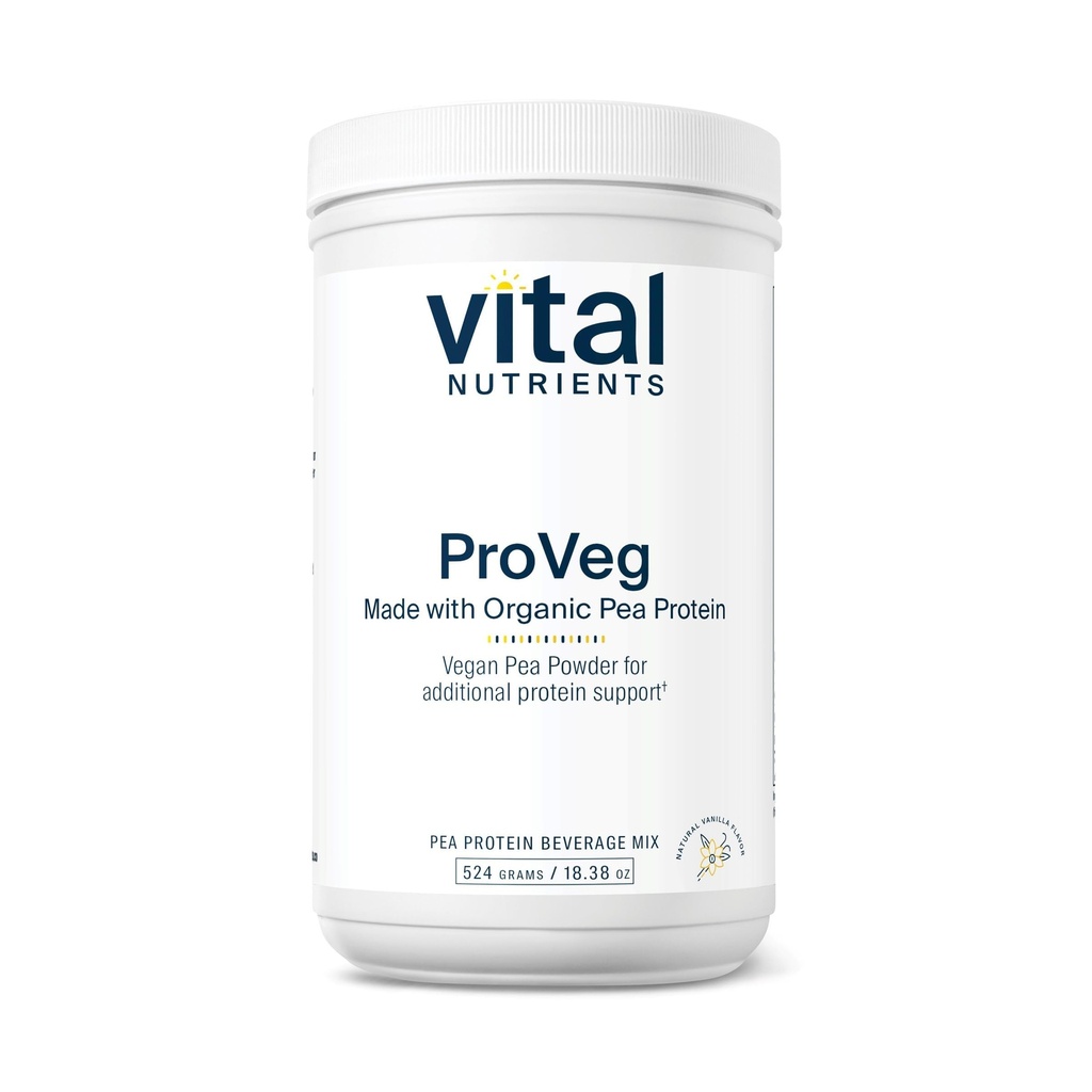 Nutriments vitaux ProVeg Protéines de pois organiques 524g de légumes Poudre de protéines de pois végétaliens 23g de protéines par portion