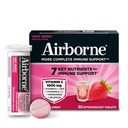 Airborne 1000mg Vitamine C met Vitamine D + Zinksuikervrije Multivitamine Immune Ondersteuning Bruisende Fizzy Drink Tablets, Zeer Berry Flavor met Krachtige Antioxidanten VIT A C & E, 30 Tablets