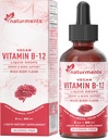 Naturments Vitamine B12 5000 mcg Biologische Liquid Drops: Energie & zenuw ondersteuning- Vegan alcoholvrij, niet-GMO, suikervrij 2 Fl Oz