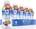 RYSE boisson de protéines claires - Kool-Aid Tropical Punch - 100 calories, 22g Whey Isolate Protein Shake, sans sucre, 0g gras et sans lactose - rafraîchissante boisson prête à boire - 16,9 fl oz bouteilles (12-pack)