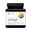 Youtheory Shilajit - 500 mg Shilajit Capsules - Energy Supplement - Shilajit ondersteunt uithoudingsvermogen en uithoudingsvermogen - Pure Himalaya Shilajit - Gluten, zuivel en sojavrij - 60 Vegetarische Capsules