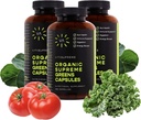 Vita Supreme Organic Super Greens Superfood Capsule, Voedingssupplement voor Gut Health, Immune Support, Digestie, Energie, en meer (Non-GMO, Keto, Vegan) 180 Capsules, 3 Pack