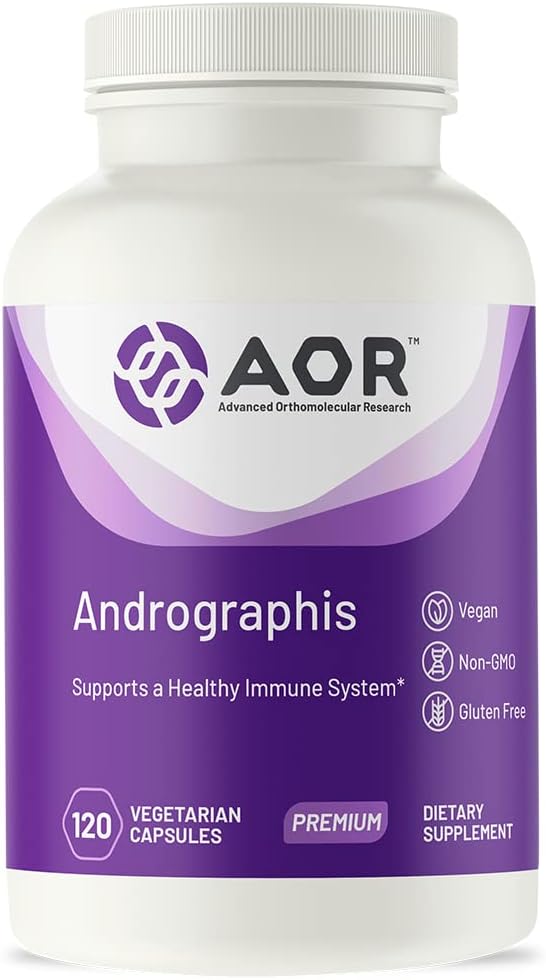 AOR, Andrographis, Kruidensupplement voor Immune Support, 120 capsules (120 porties)