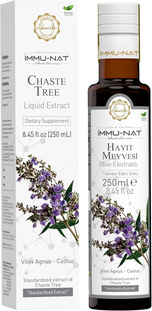 Chaste Tree Berry Extract - 8.5oz - Herbal Menopauze & PMS Relief - Alcoholvrije Wellness Supplement voor vrouwen