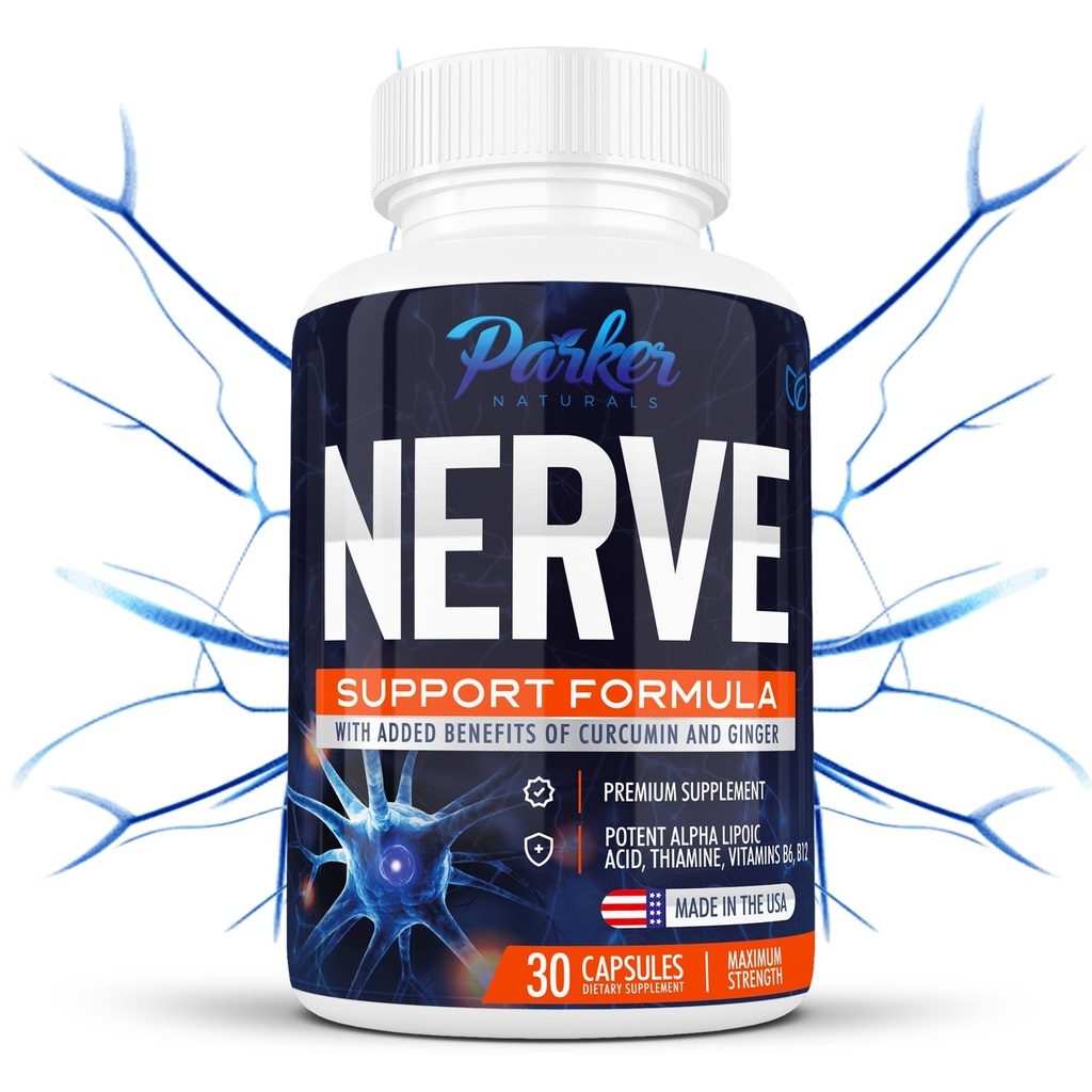 Alpha Lipoïne Acid 600mg, Zenuw Support Supplement Verrijkt met Thiamine, Curcumin, Ginger Root, en Vitamine B6, B12 Alles in één . . Vegan Neuro Health Supplement, Lab Getest, 30 Capsules