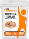 BulkSupplements.com Boswellia Serrata Extract Powder - Boswellia Supplement, from Frankincense Resin - Vegan & Gluten Free, 500mg per portie, 1kg (2,2 lbs) (Pack of 1)