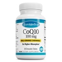 EuroMedica CoQ10 100 mg - Cellular Energy Support Supplement - Hogere Absorptie CoQ10 Kauwbaar supplement - Voedingssupplement voor Gezonde Veroudering & Hersengezondheid - 30 Kauwtabletten