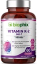 biophix Vitamine K2 MK-7-100 mcg 60 Veg Capsules - Ondersteunt sterke botten Immune Health