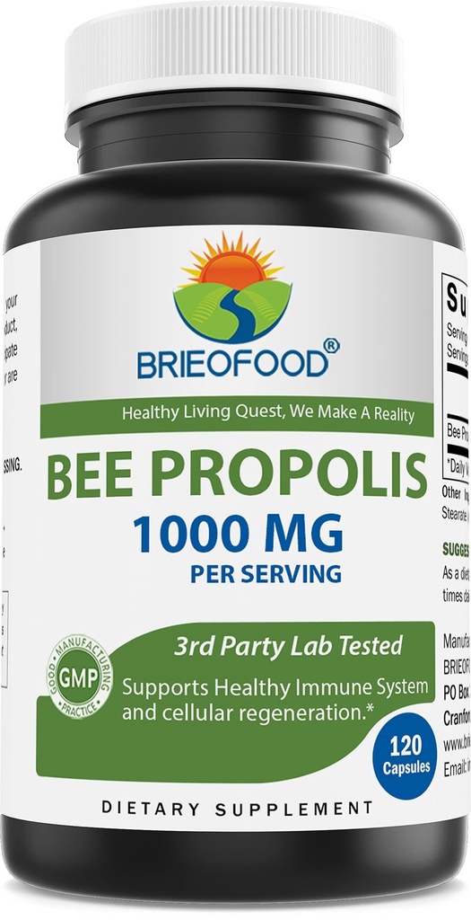 Brieofood Bee Propolis 1000mg per portie - 120 capsules