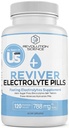 REVIVIER pilules d'absorption supérieure d'électrolyte - comprimés de sel pour les coureurs et le supplément d'électrolyte à jeun, pilules de sel sans sucre pour l'hydratation, la défense des crampes, support kéto 120, capsules d'électrolyte