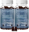 Shilajit Gummies 600mg, Shilajit Supplement met Trace Minerals & Fulvic Acid for Energy and Immunity Support, Organic Shilajit Resin for Men & Women, Vegan, 60 Gummies (2 Pack)