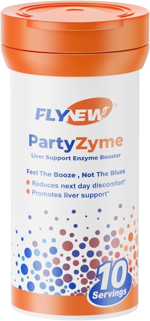 PartyZyme voor post-Celebration wellness, sobere pil, betere ochtend, partij slimme ondersteuning, leverondersteuning, natuurlijke enzymbooster Made in USA, NADH, DHM, L-Theanine, VITAMIN C, 10 tabletten, GMP