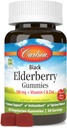 Carlson - Zwarte Vlierbessen Gummies, met vitamine C & Zink, Immune Support, 60 Gummies