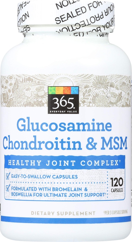 365 door Whole Foods Market, Glucosamine Chondroitin & MSM, 120 ct