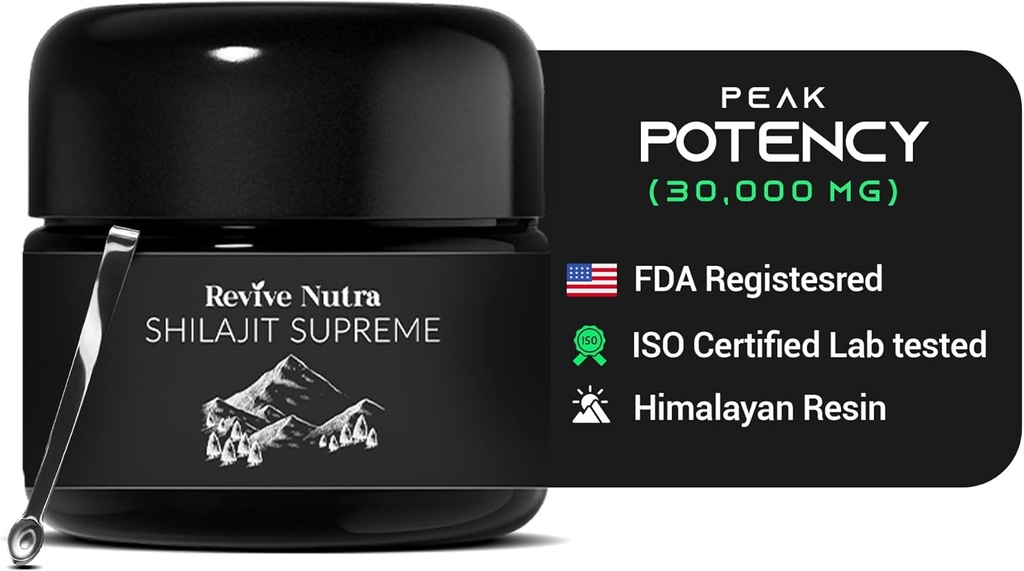 Shilajit for Men and Women - High Potency Himalaya Shilajit Resin, 90 Days Sundroid in a vaccum, 85+ Trace Minerals & Fulvic Acid, Lab Tested - Proven for Energy Boost 