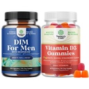Bundel van geavanceerde diindolylmethaan DIM-supplement voor mannen en vitamine D3 Gummies voor dagelijkse wellness voor botspieren en immuunondersteuning