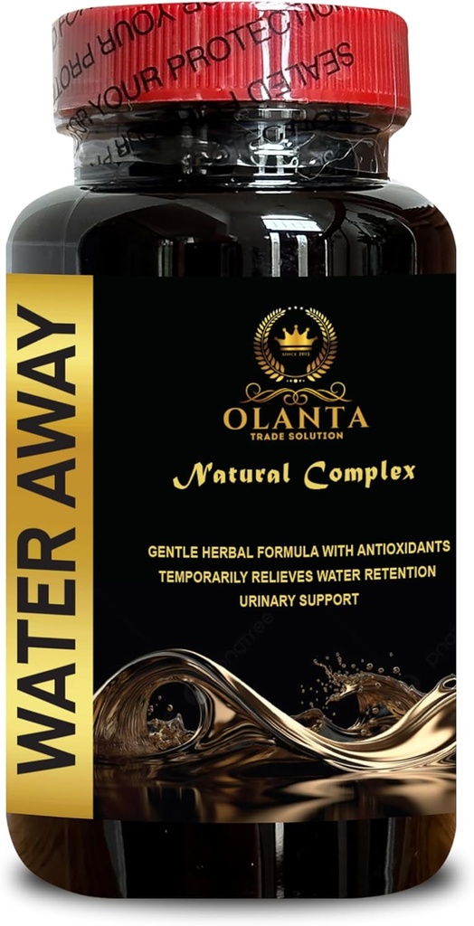 Water Afwezig Complex - Waterretentie en Flushing, Water Pillen Vitaminen, Waterretentie Pillen voor Vrouwen, Waterverlies Pillen, Natuurlijke diuretica voor Waterretentie - 1 Fles