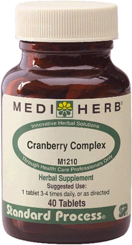 MEDIHERB Cranberry Complex - Aanmoedigen van gezonde urinetrekfunctie - Bevorderen van gezonde flora in de urinetrek - Natuurlijke ingrediënten - Biologische kruidensupplementen - Gemaakt in de VS - 40 Tabs